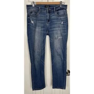 Judy Blue Jeans Size 9/29 Womens Slim Fit 9” Rise Dark Wash Blue Denim‎
